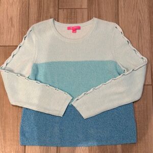 Lilly Pulitzer Color Block Blue Sweater